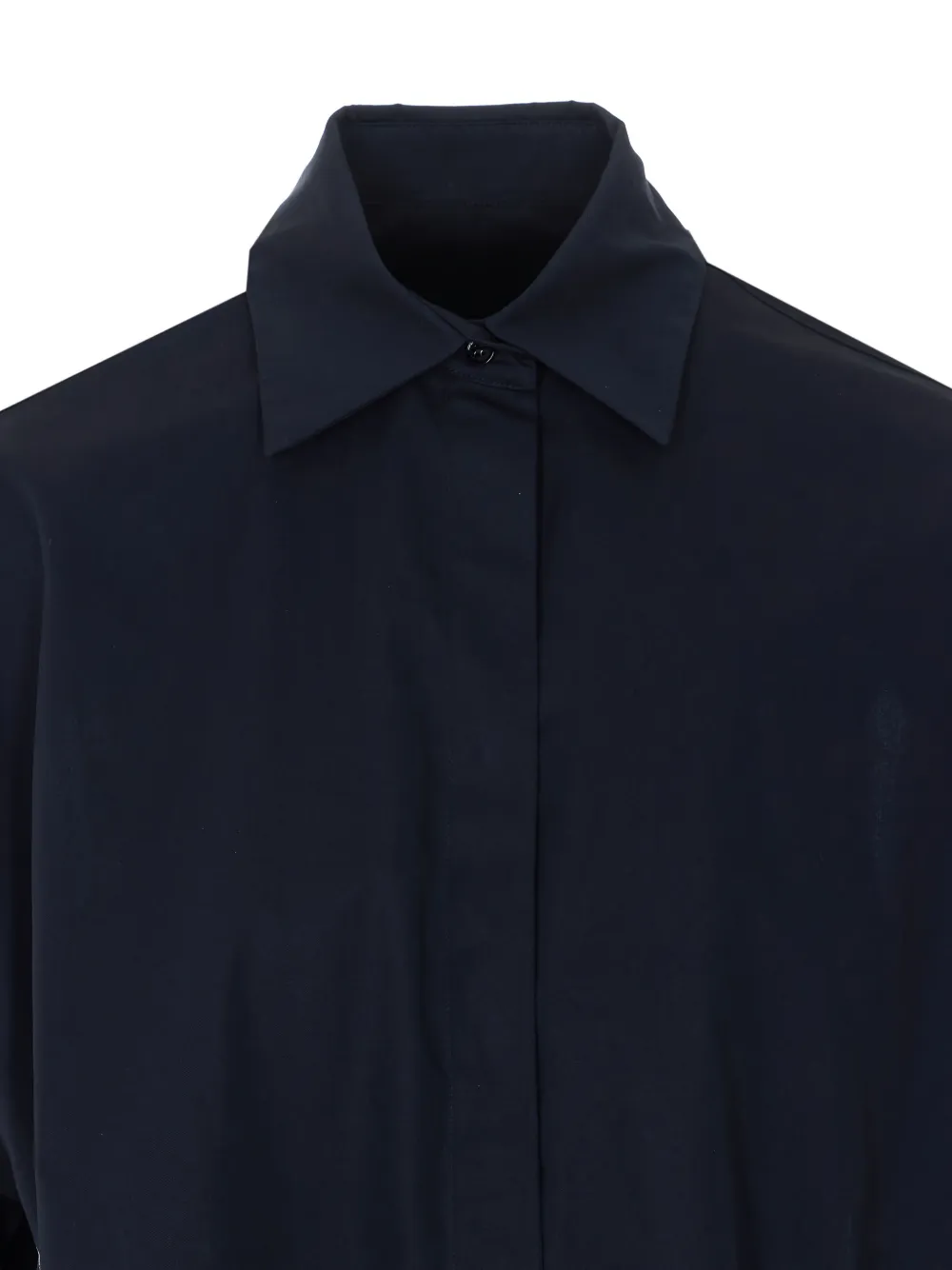 DONDUP Blouse met knoop en lange mouwen Blauw