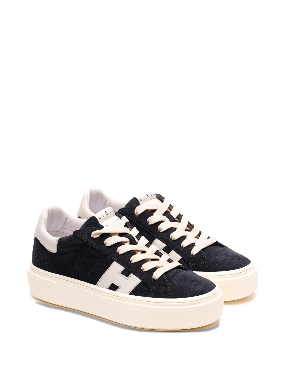Hogan Crosswind round-toe platform sneakers Blauw