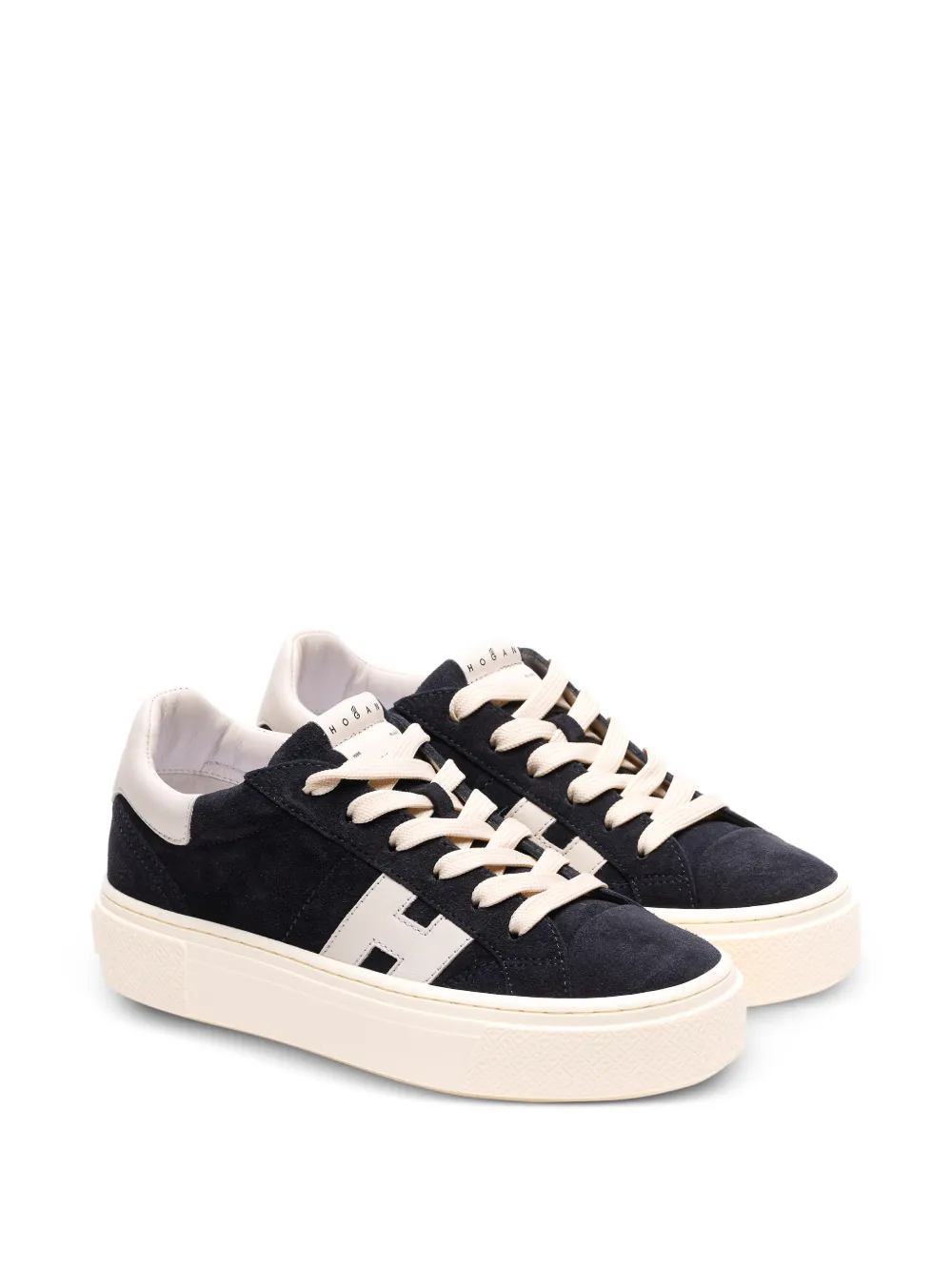 Hogan Crosswind sneakers met plateauzool en ronde neus Blauw