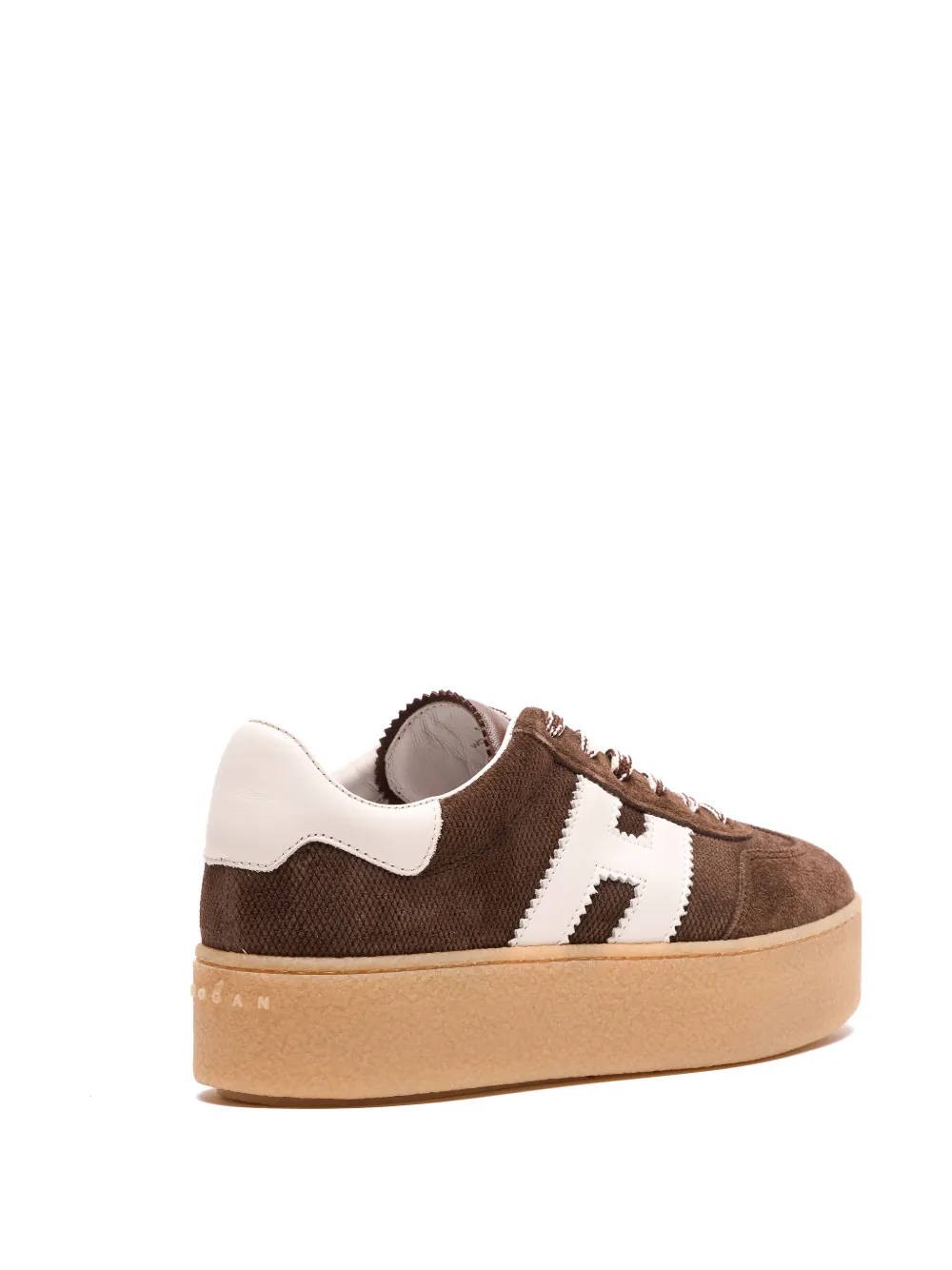 Hogan Sneakers met plateauzool en logodetail Bruin