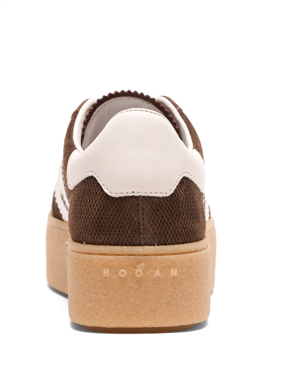 Hogan Sneakers met plateauzool en logodetail Bruin