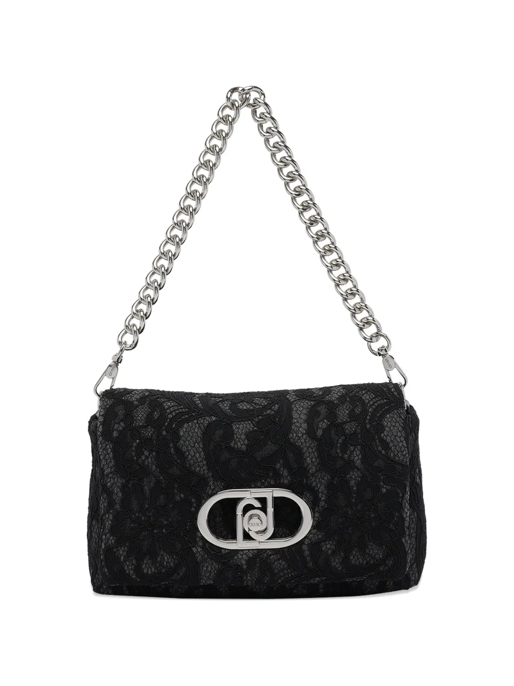 LIU JO lace logo crossbody bag - Nero