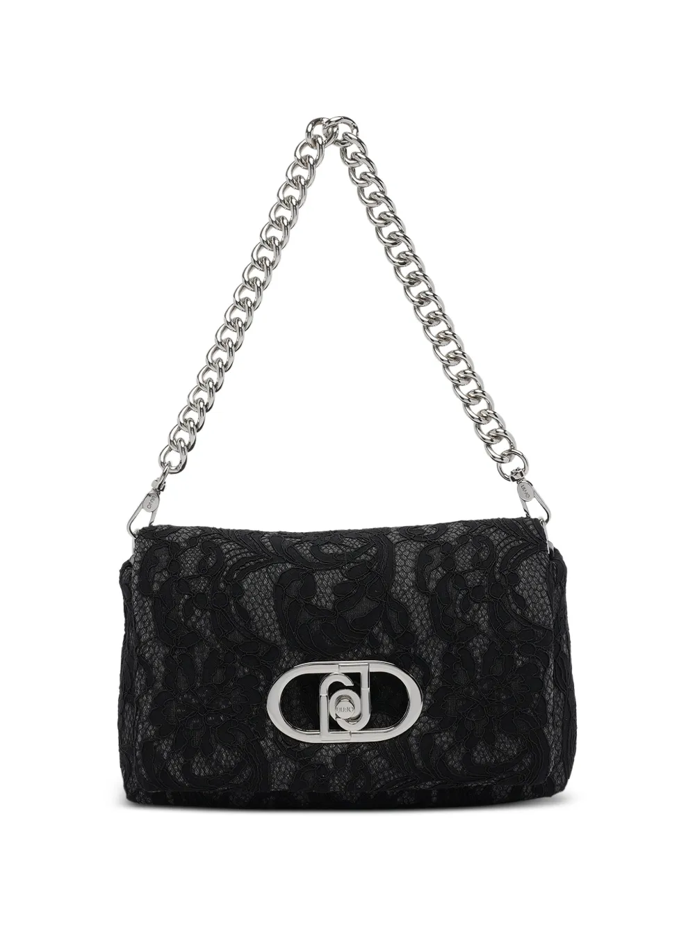 LIU JO lace logo crossbody bag - Nero