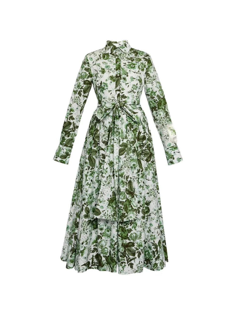 ERDEM Abito midi con stampa - Bianco