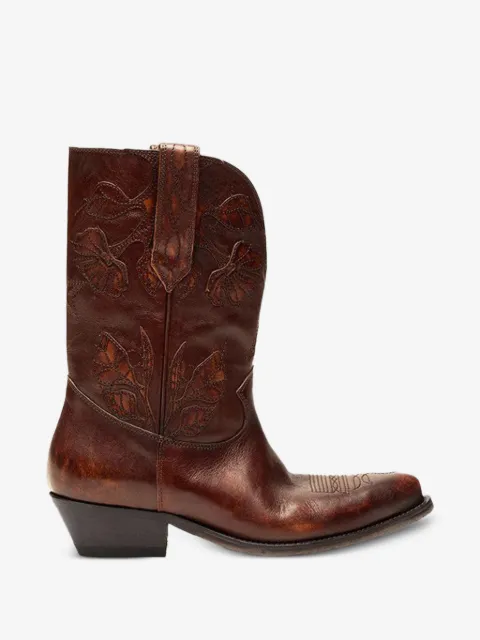 Golden Goose floral wish star low boots