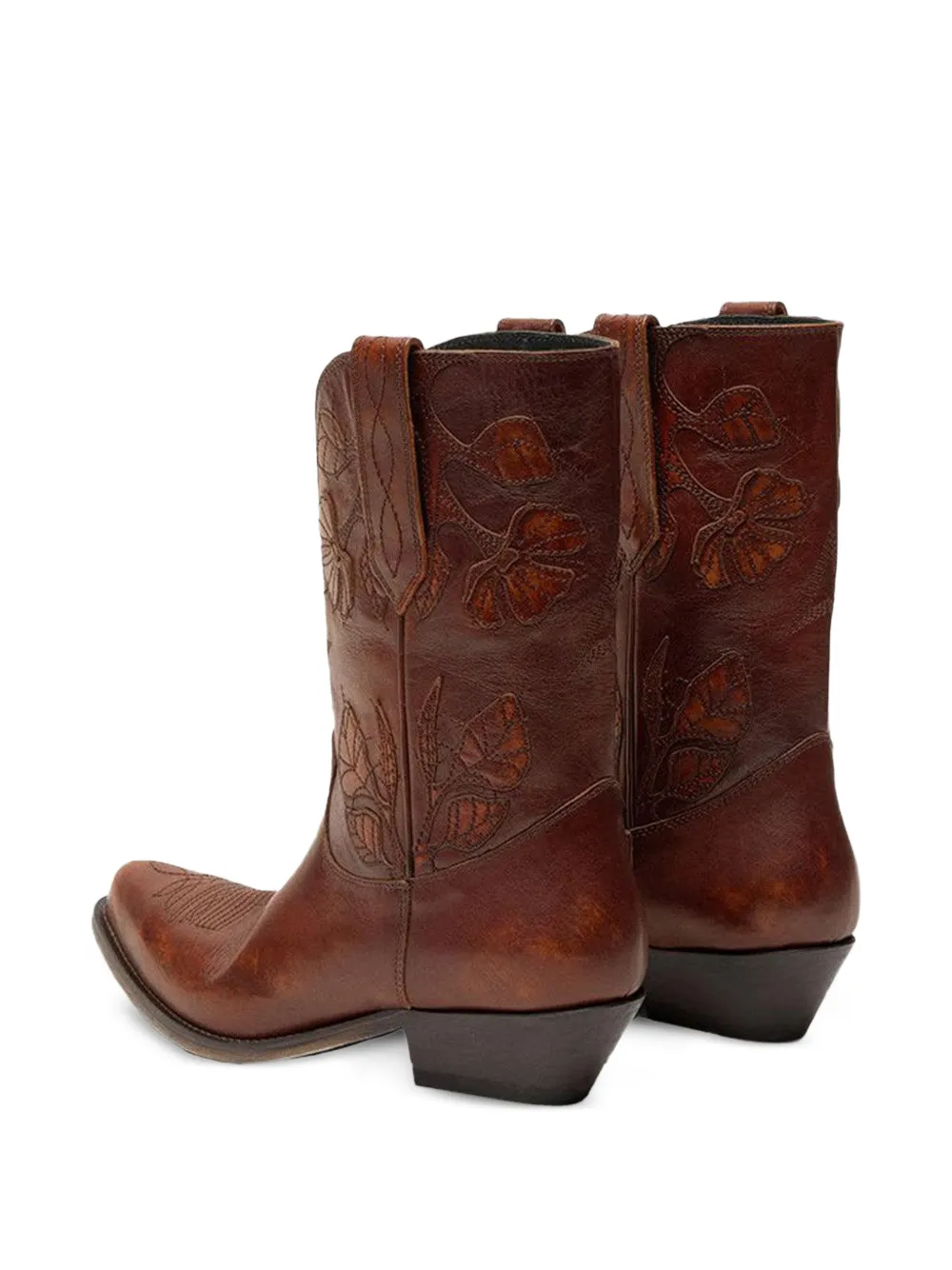 Golden Goose Wish Star laarzen met bloemenprint Bruin