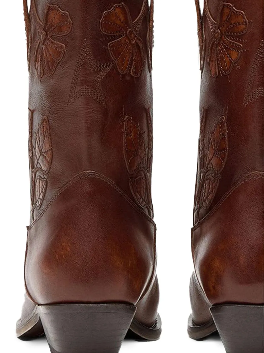 Golden Goose Wish Star laarzen met bloemenprint Bruin