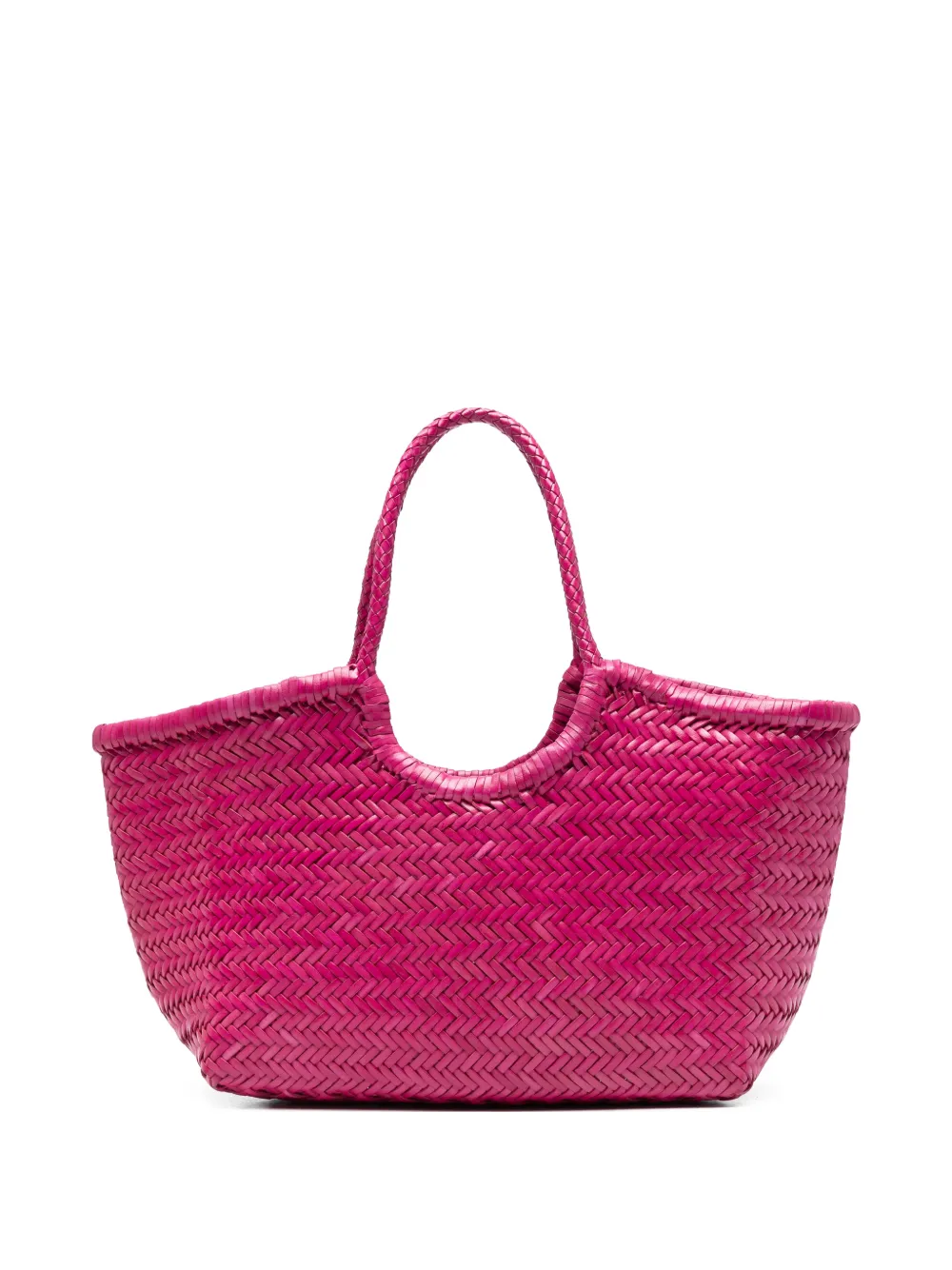 DRAGON DIFFUSION leather woven shoulder bag - Rosa