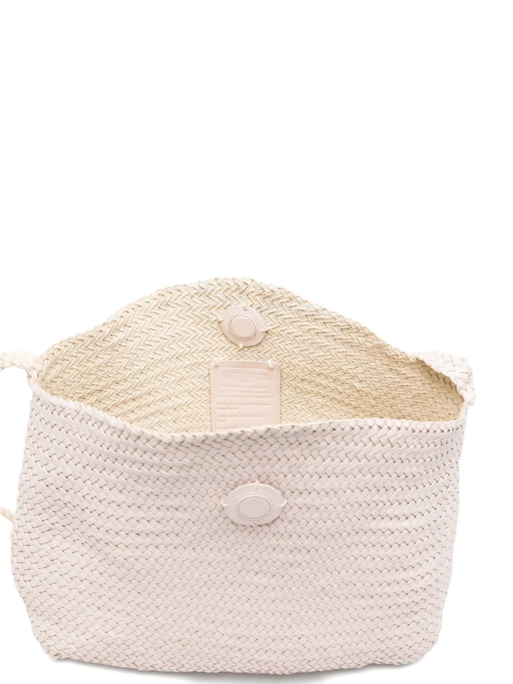 DRAGON DIFFUSION Santa Marta geweven schoudertas Beige