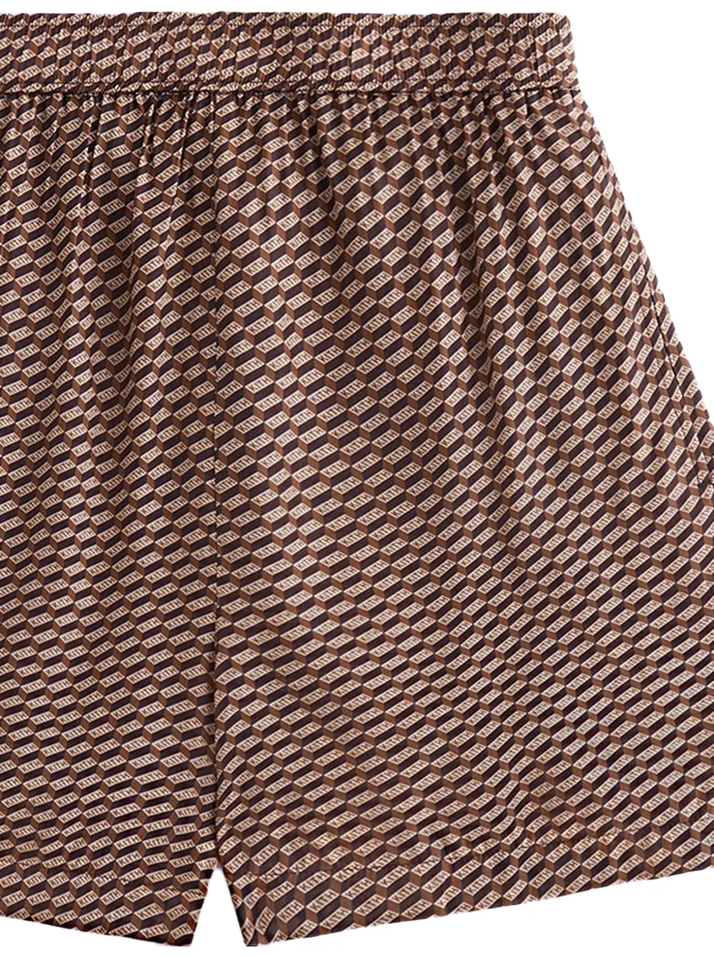 KITH Rayne shorts met monogramprint Bruin