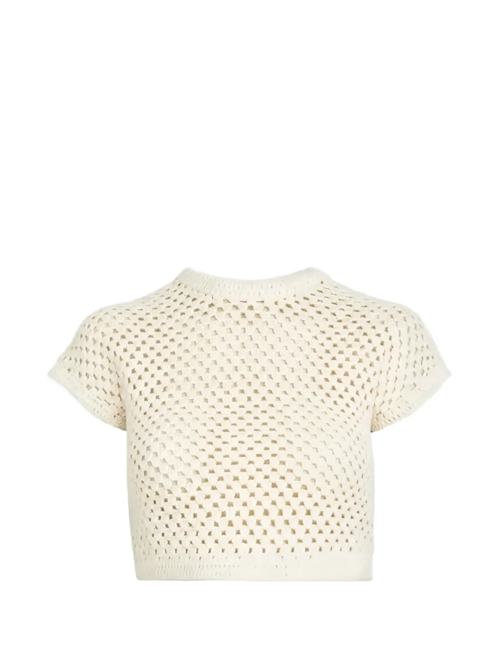KITH Rhea knitted-cropped T-shirt - Toni neutri