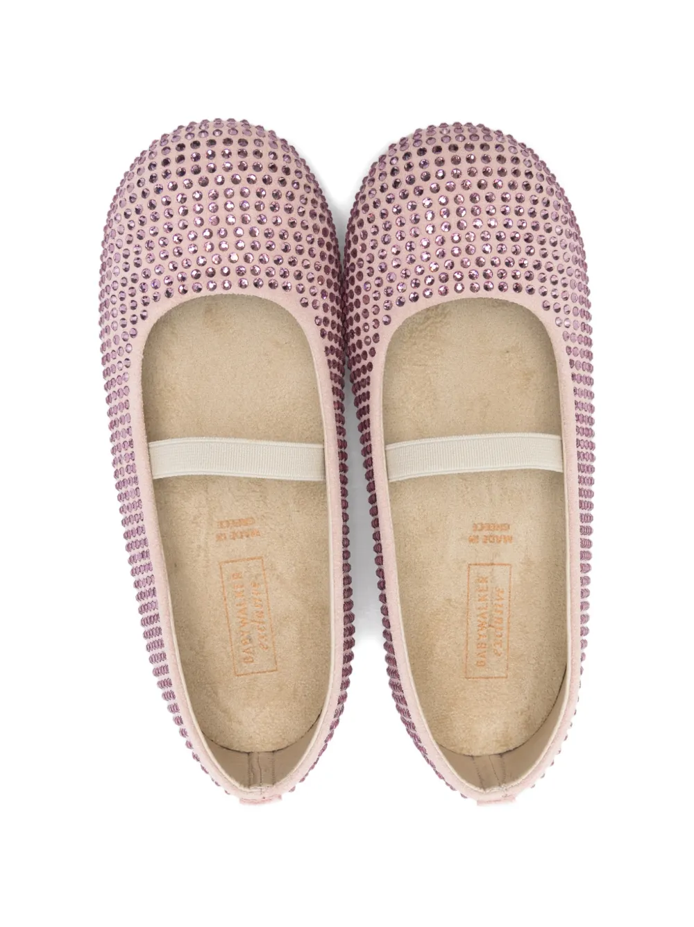 BabyWalker embellished ballet flats Roze