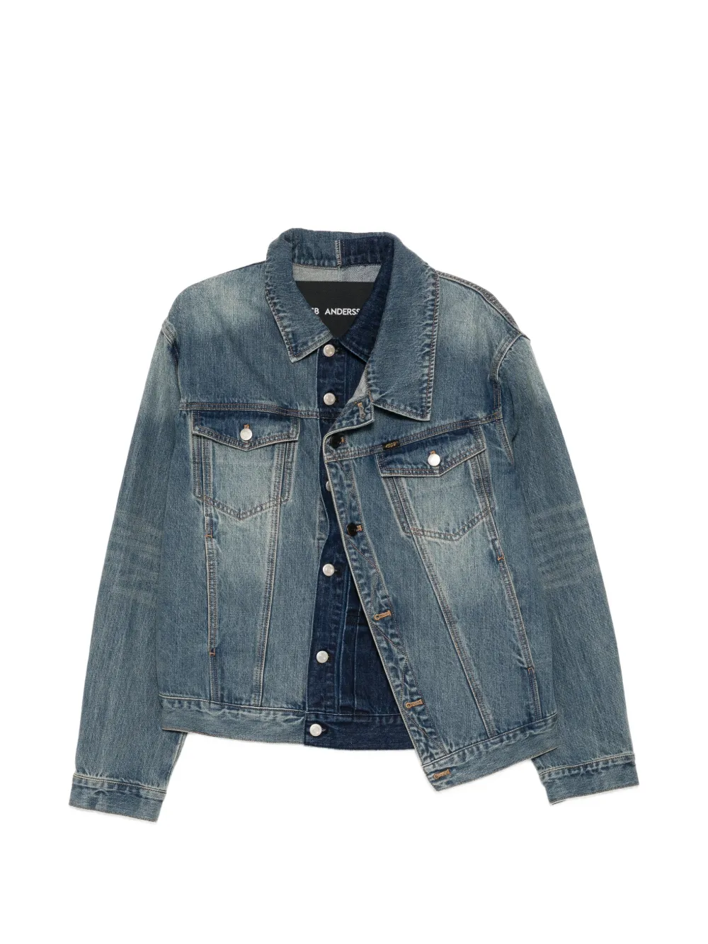 Andersson Bell asymmetric layered denim jacket - Blu