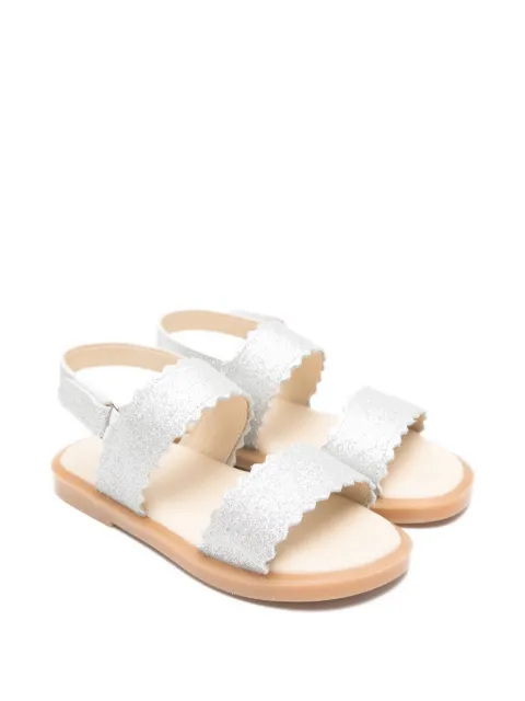 BabyWalker scalloped-strap sandals