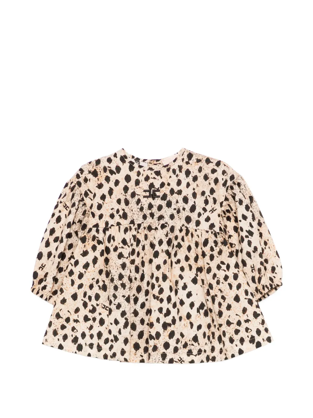 Elisabetta Franchi La Mia Bambina dotted dress - Toni neutri