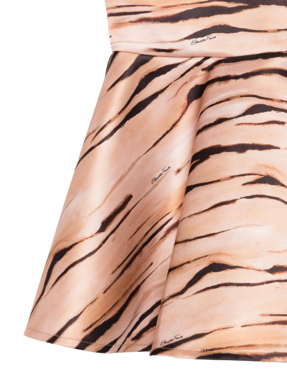 Elisabetta Franchi La Mia Bambina Mouwloze jurk Beige