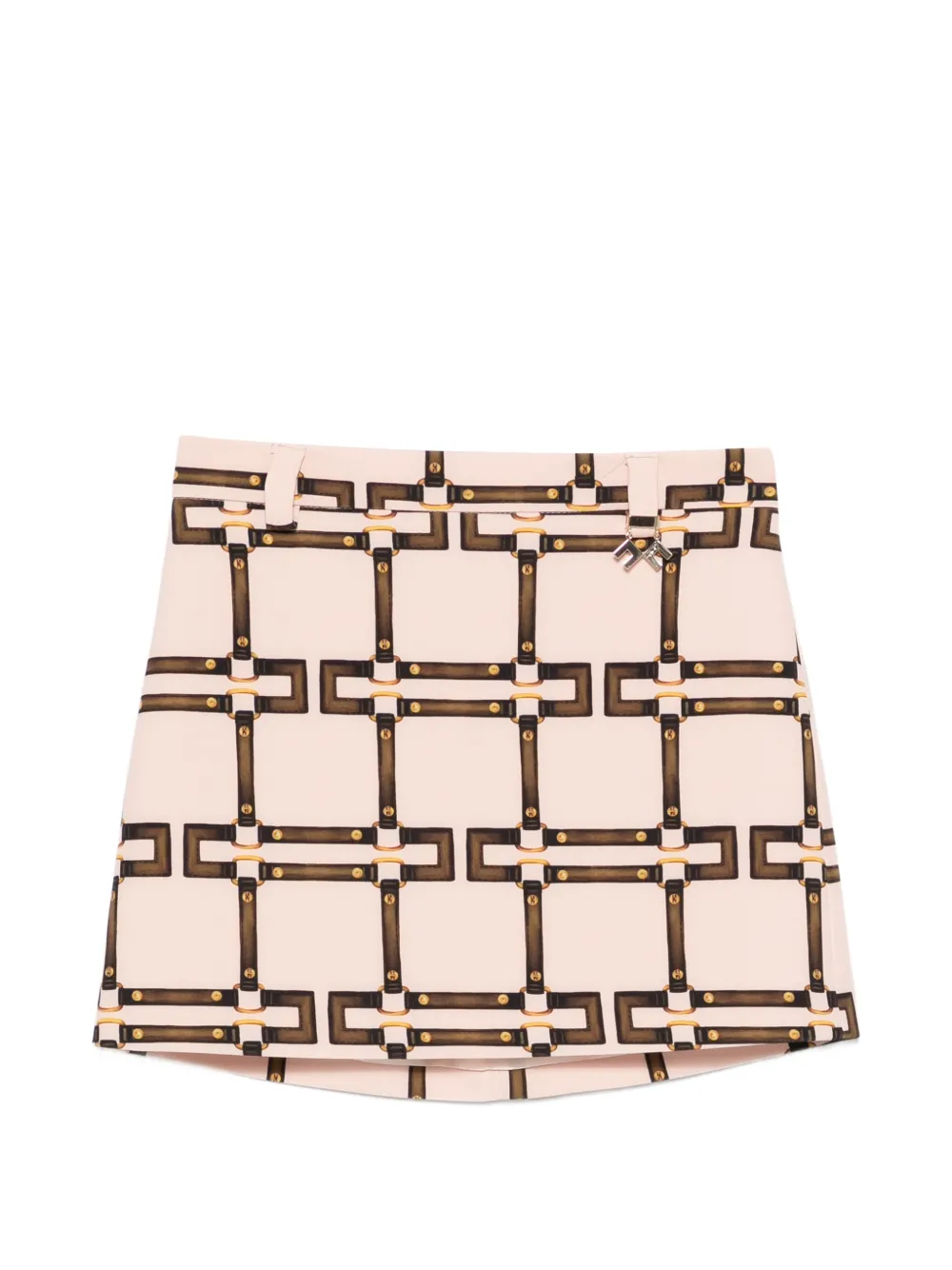 Elisabetta Franchi La Mia Bambina buckle pattern skirt - Toni neutri