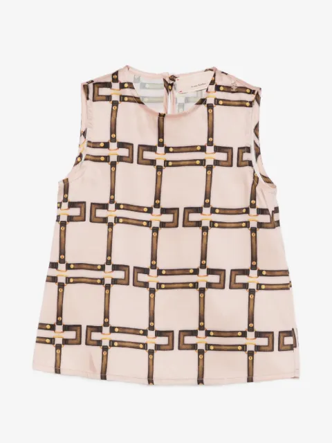 Elisabetta Franchi La Mia Bambina buckle-pattern sleeveless top