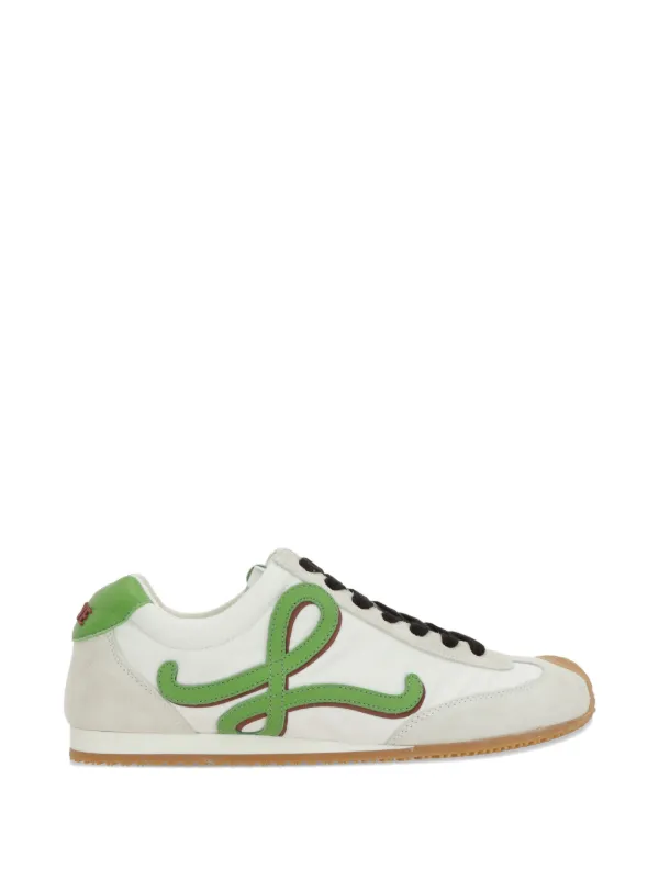Loewe Ballet Runner 2.0 Sneakers in Nylon and Calfskin in White