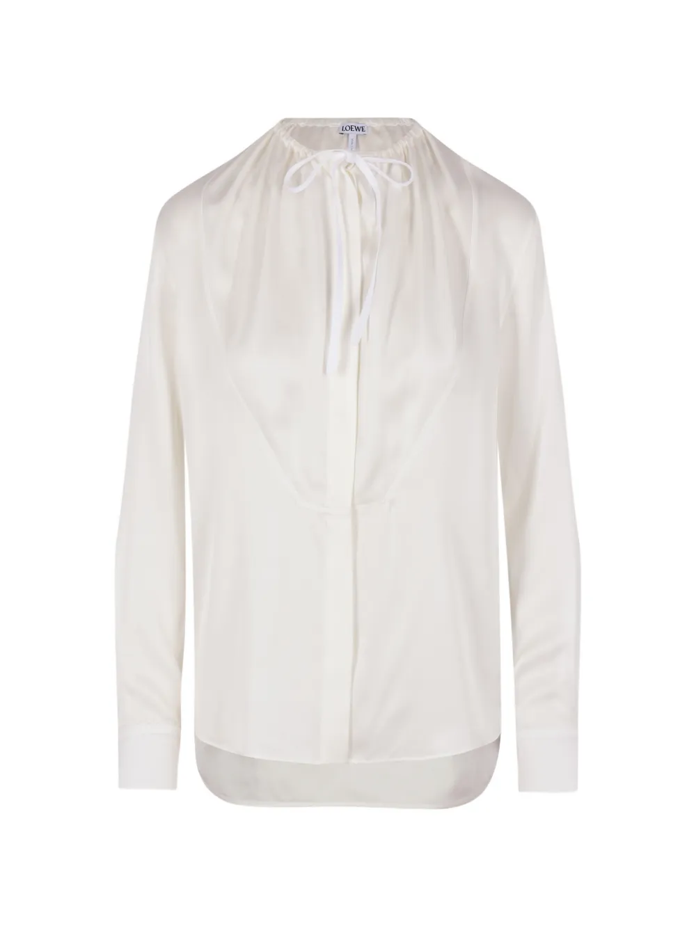 LOEWE tie-neck shirt - Bianco