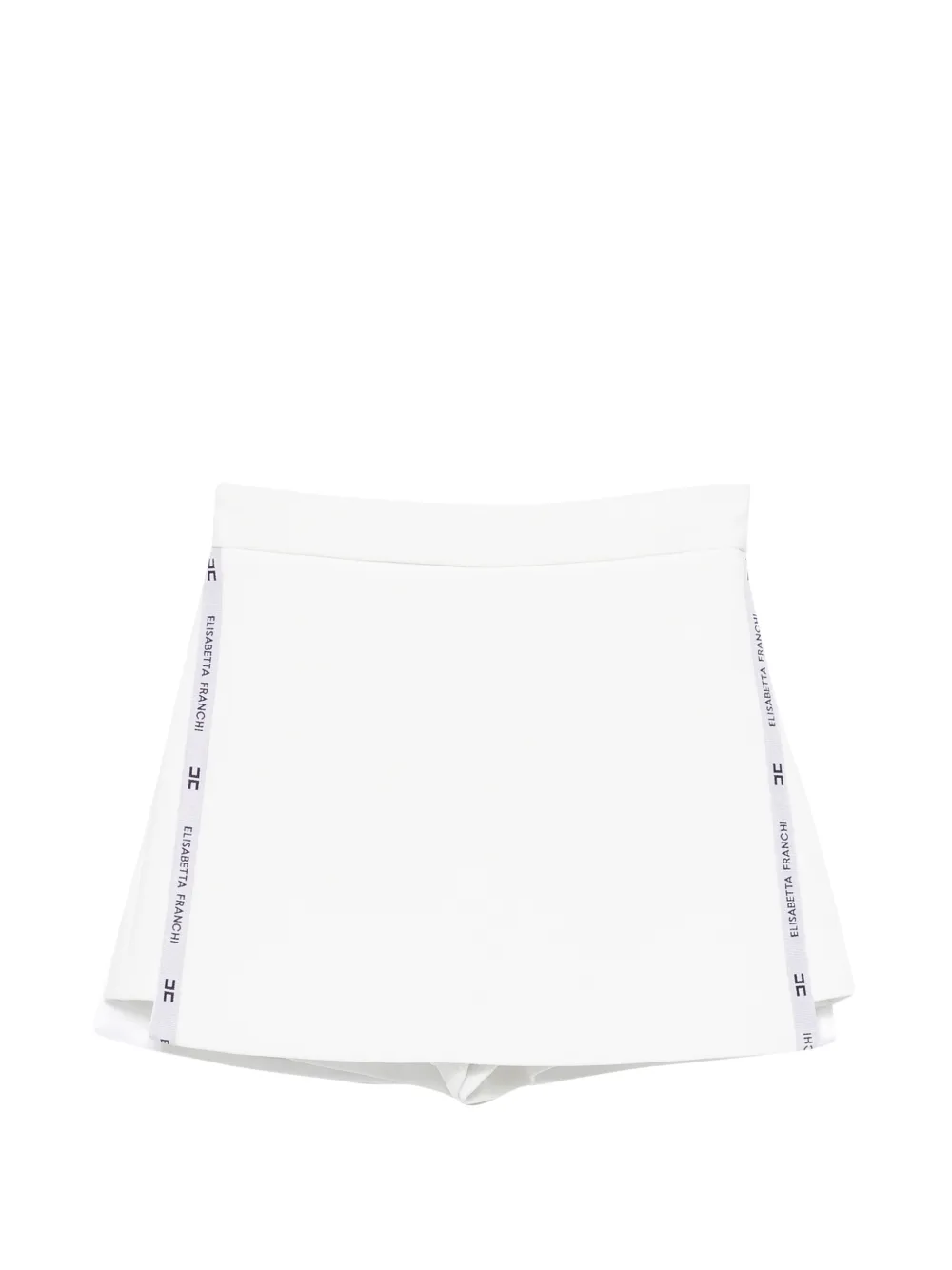 Elisabetta Franchi La Mia Bambina logo trim shorts - Bianco