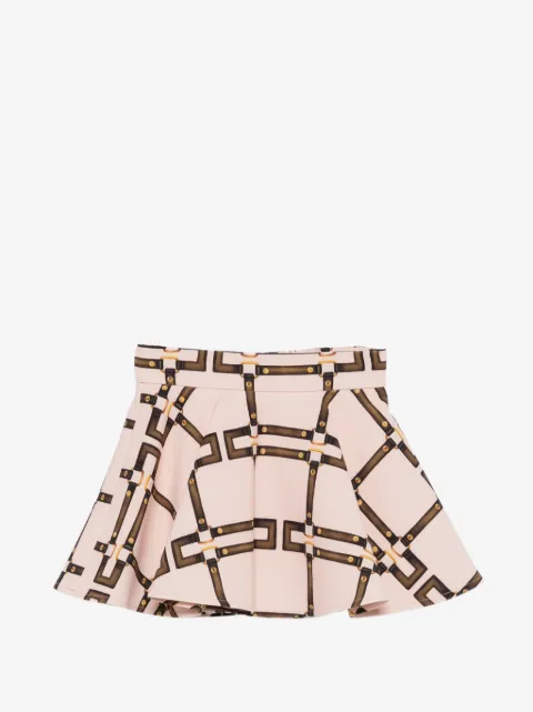 Elisabetta Franchi La Mia Bambina geometric print skirt