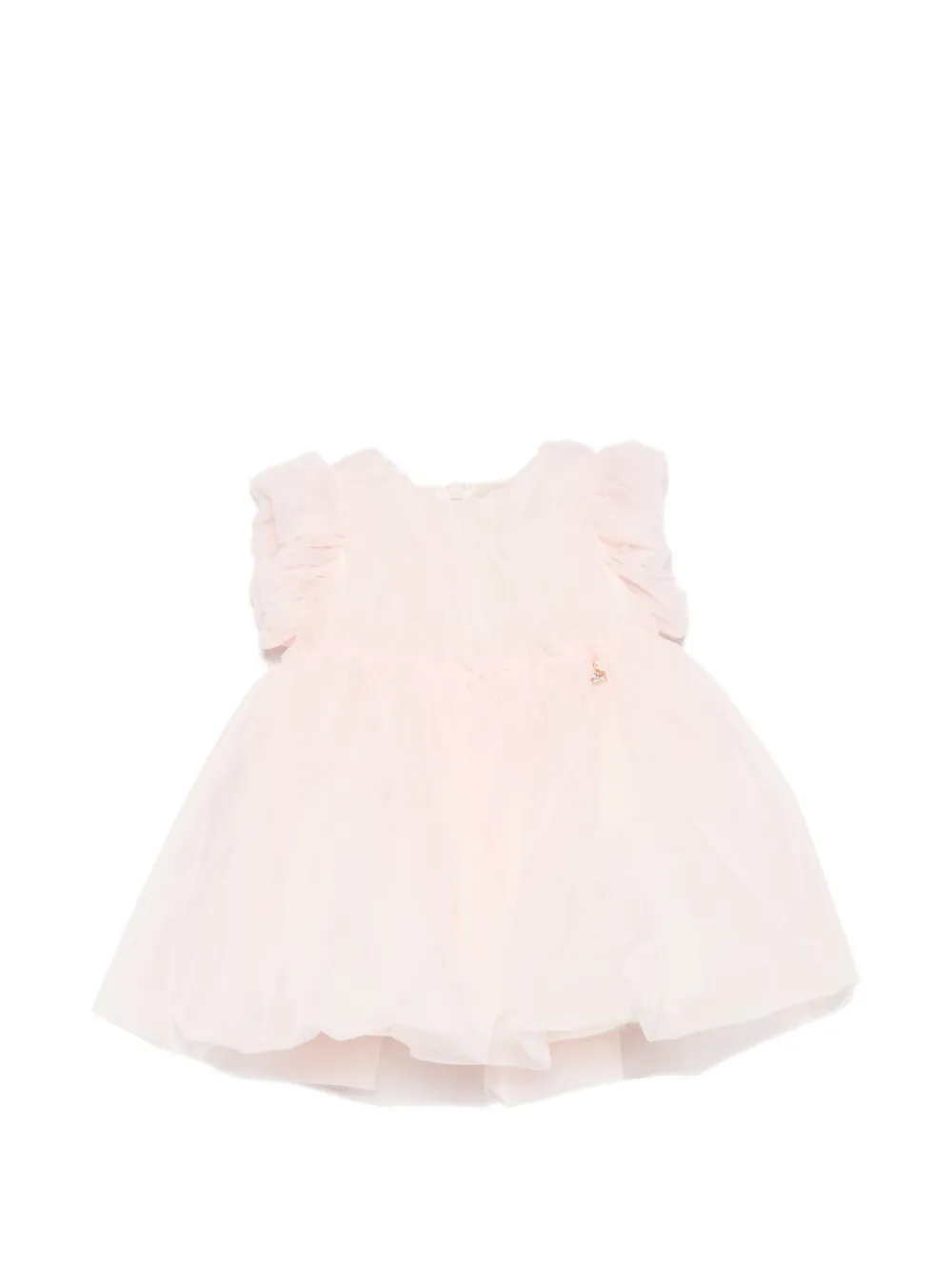 Elisabetta Franchi La Mia Bambina ruffled-sleeves party dress - Rosa