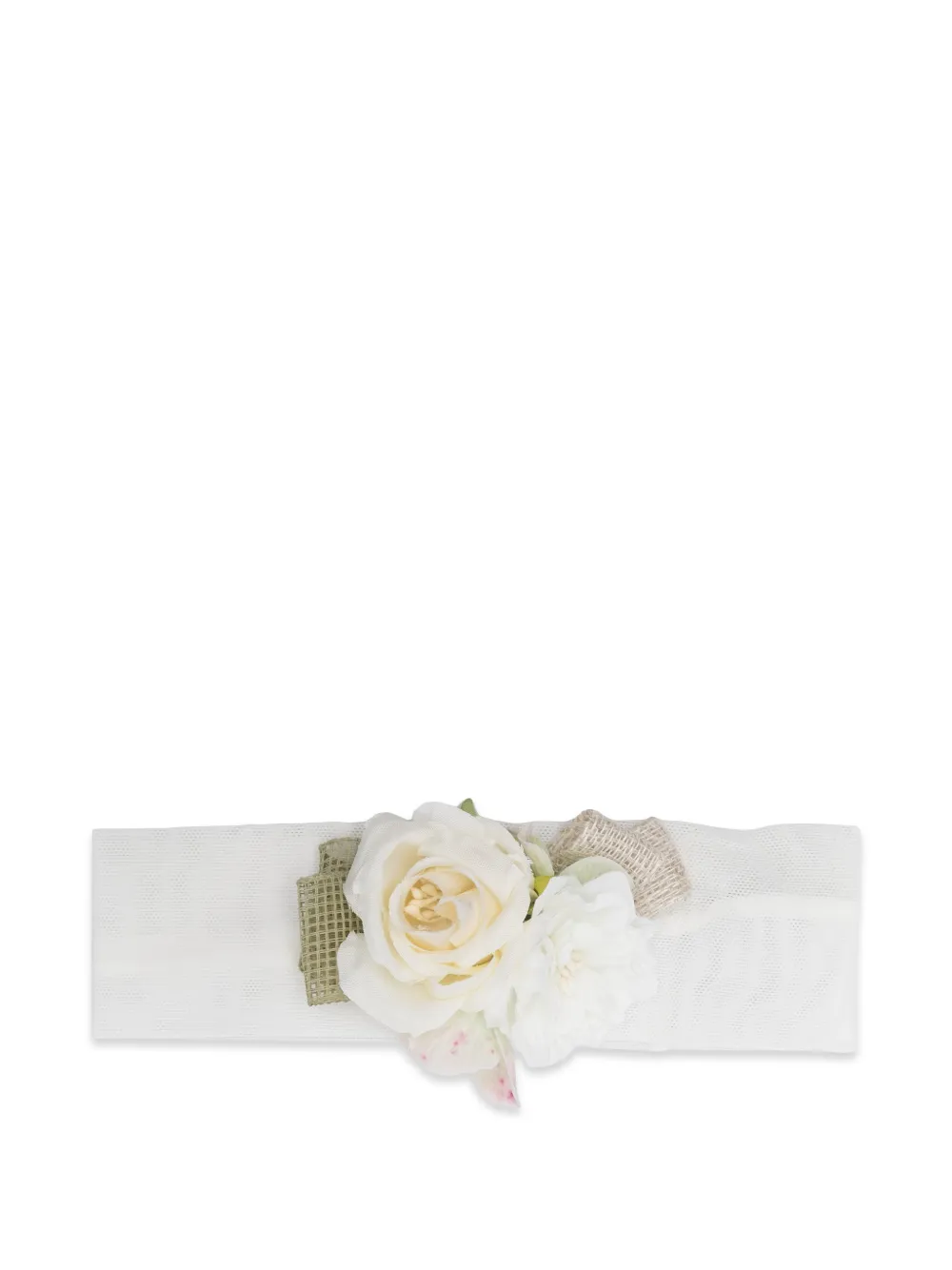 Colorichiari floral-embellished headband - Bianco