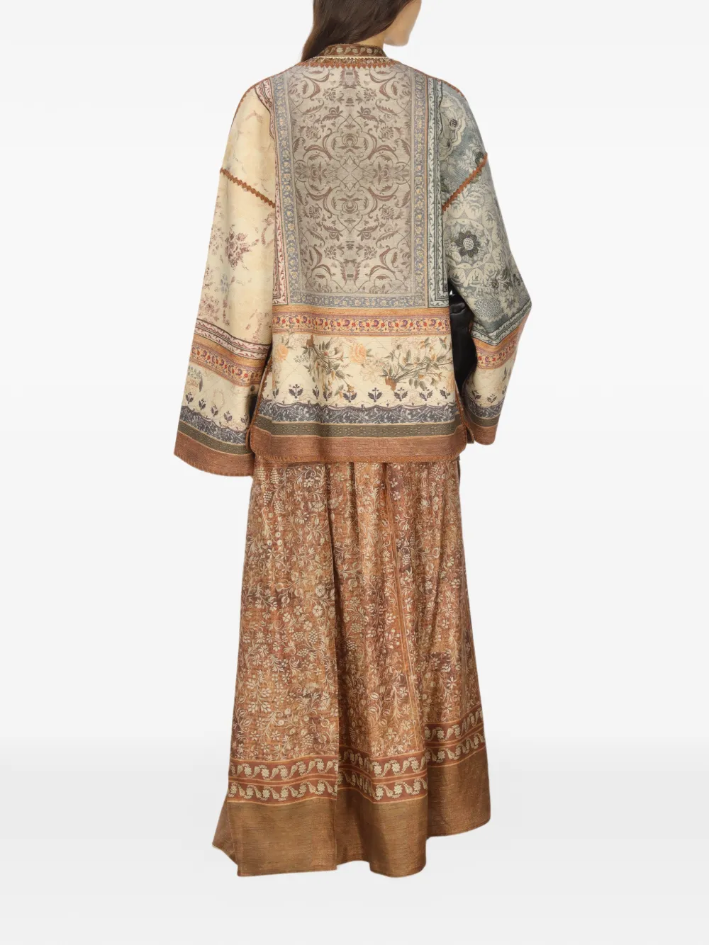  Into The East Reversible Floral Jacket - Neutrals 
