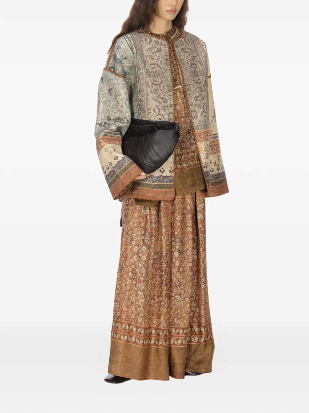  Into The East Reversible Floral Jacket - Neutrals 