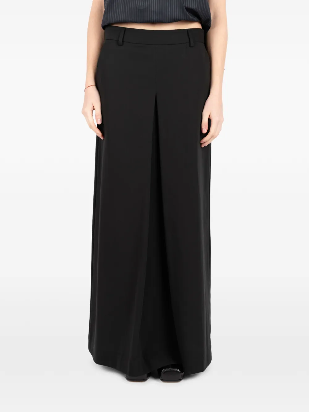 Société Anonyme Victoria front-slit maxi skirt - Nero