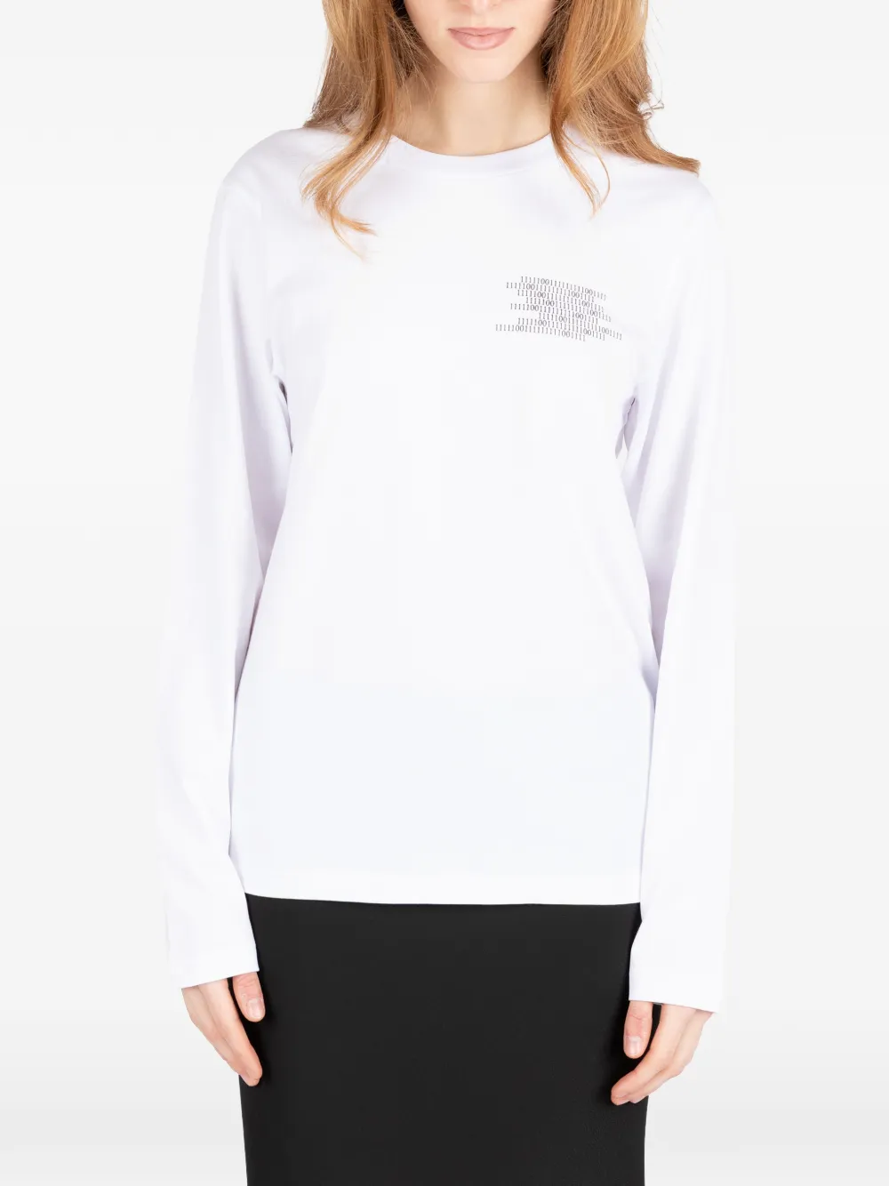 Société Anonyme Binary long-sleeves T-shirt - Bianco