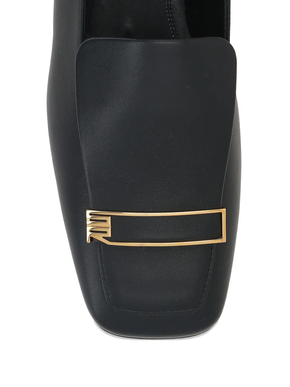 Sergio Rossi Loafers met vierkante neus Zwart