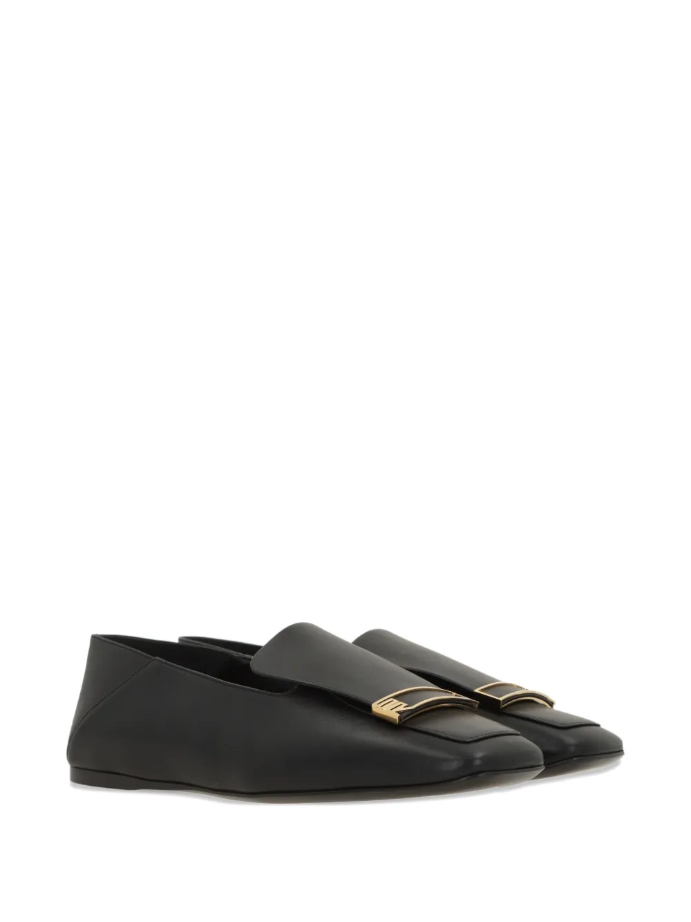 Sergio Rossi Loafers met vierkante neus Zwart