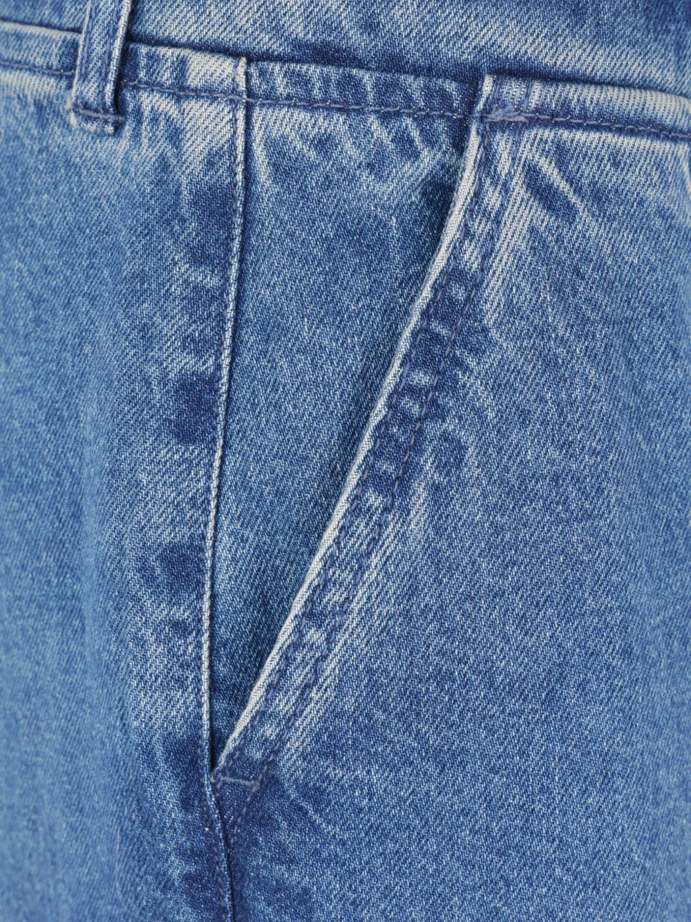 Federica Tosi Jeans met knoop Blauw