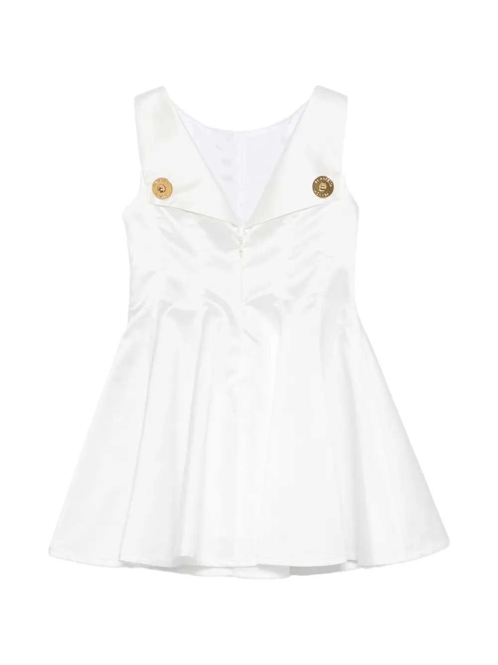 Elisabetta Franchi La Mia Bambina Mouwloze verfraaide jurk Wit