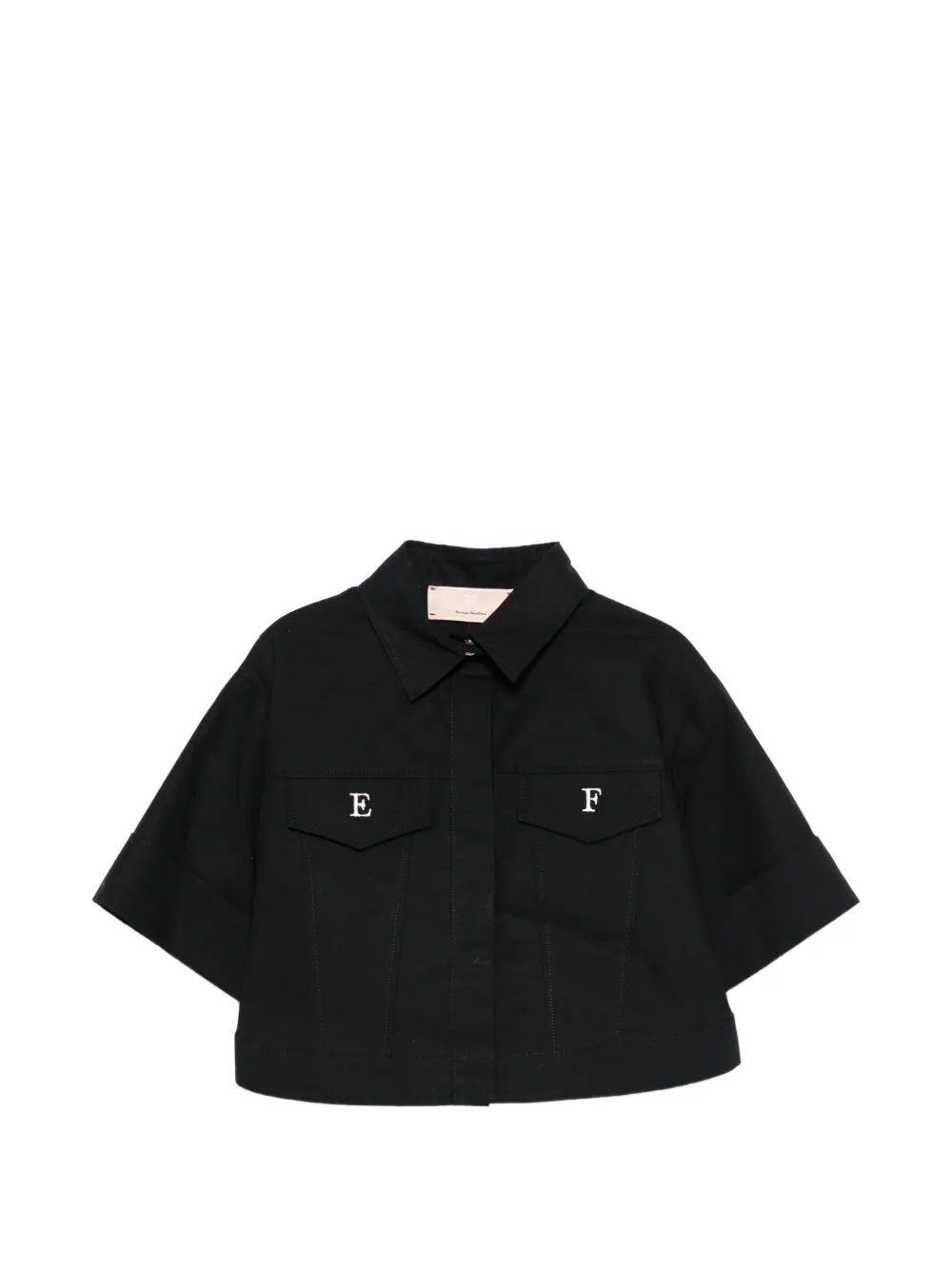 Elisabetta Franchi La Mia Bambina pocket crop top - Nero