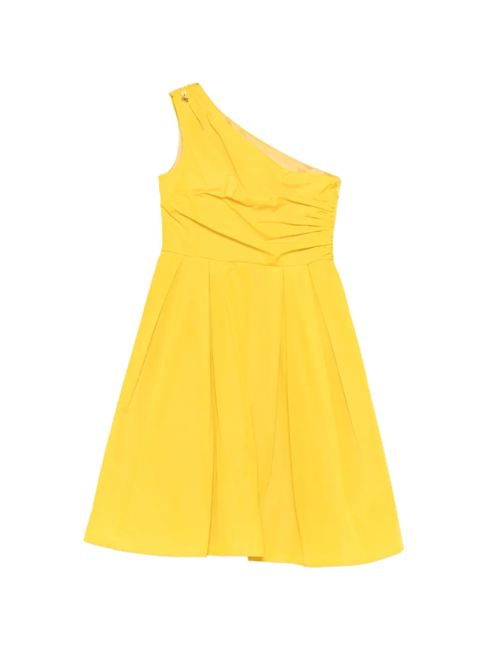 Elisabetta Franchi La Mia Bambina one-shoulder pleated dress - Giallo