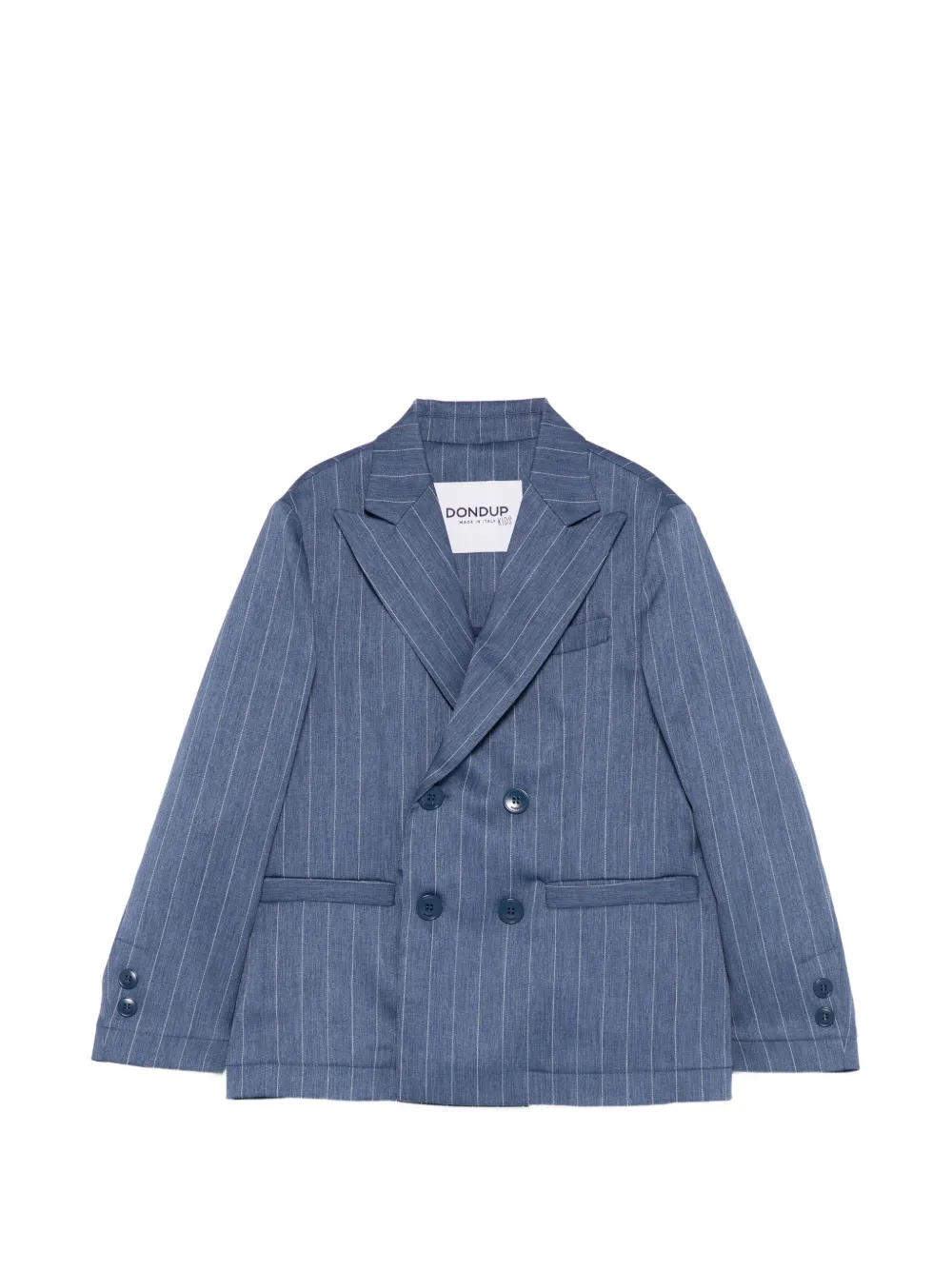 DONDUP KIDS Blazer doppiopetto gessato - Blu