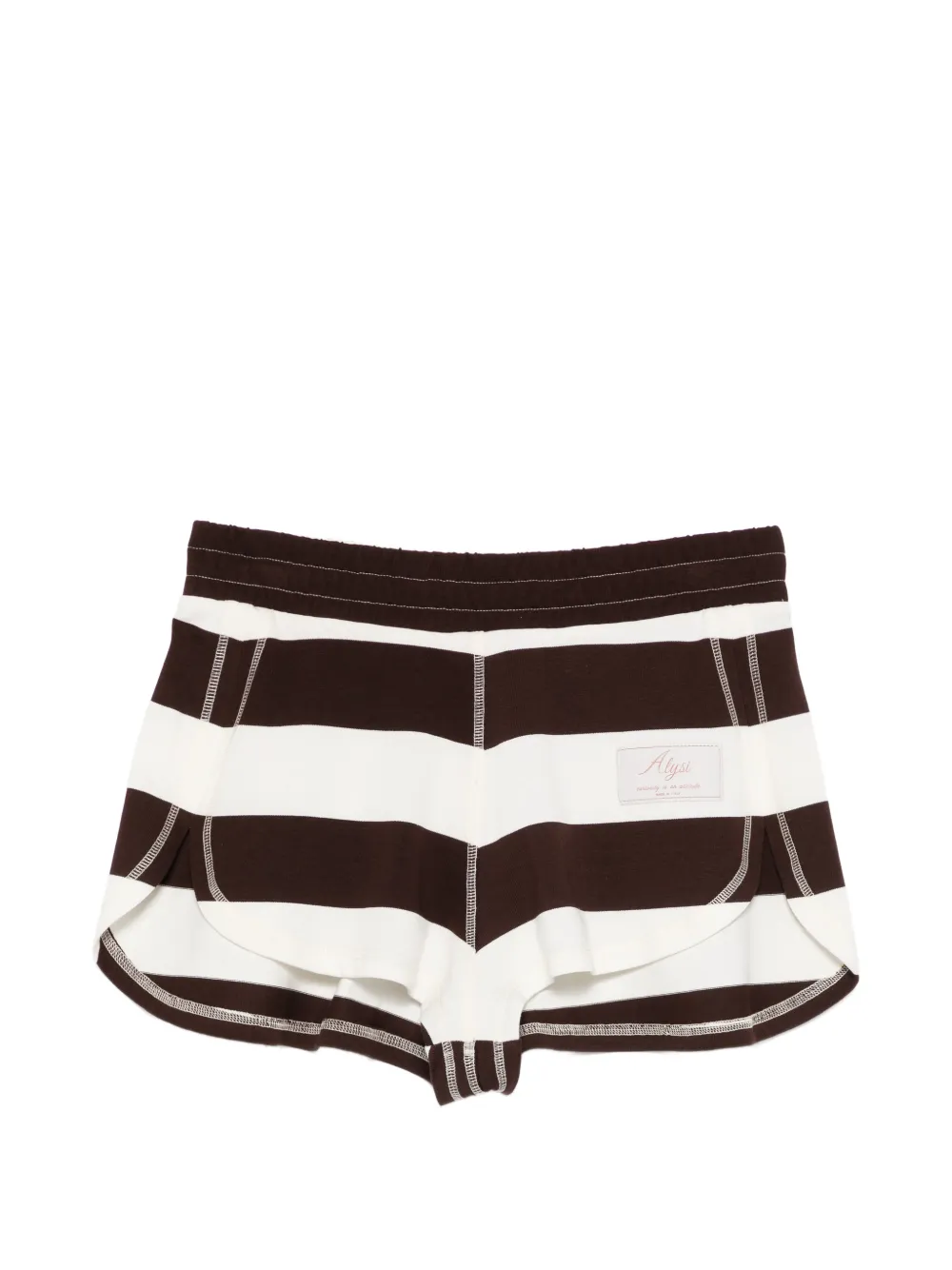 Alysi striped shorts - Marrone