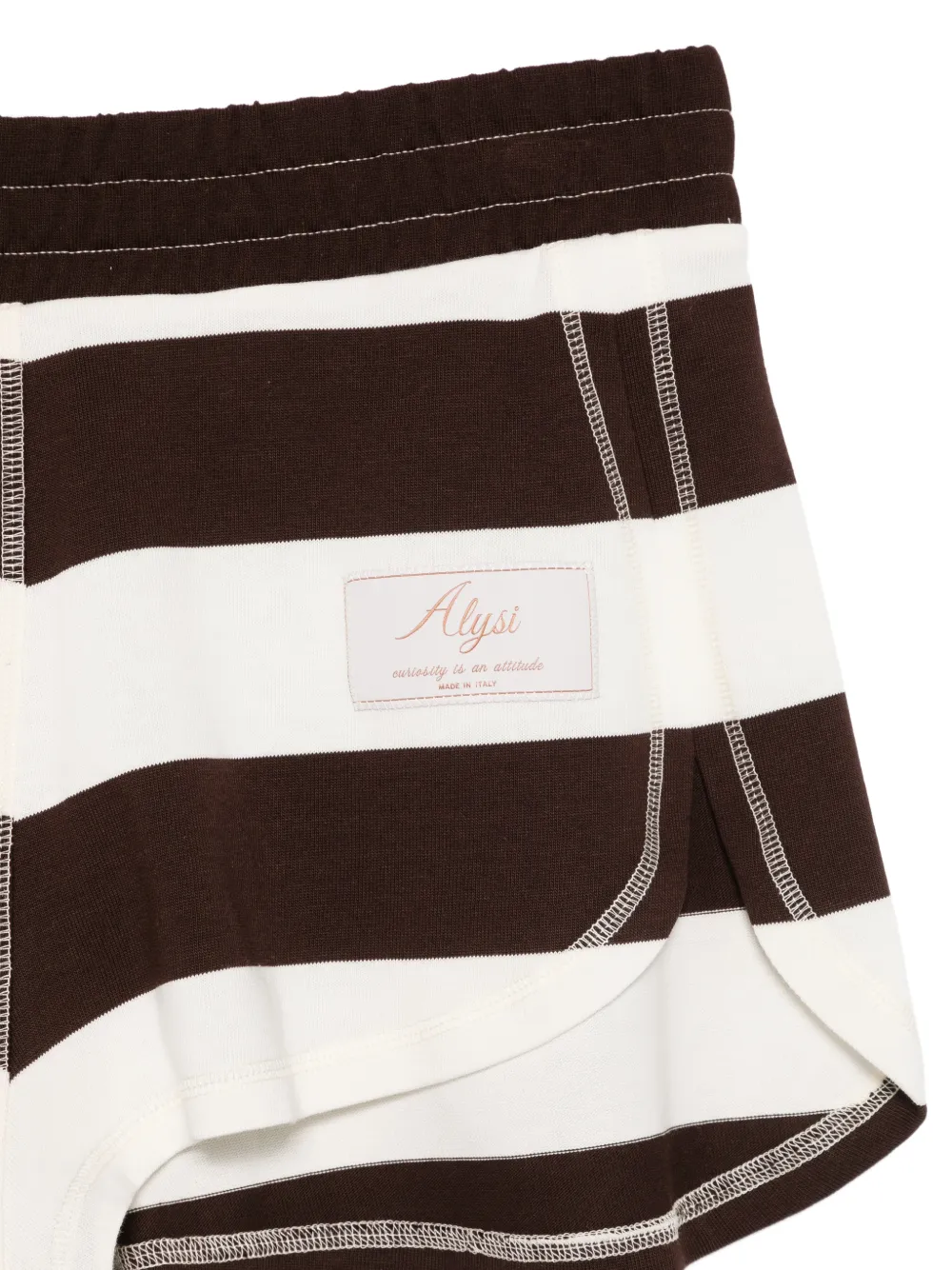  Alysi Striped Shorts - Brown 