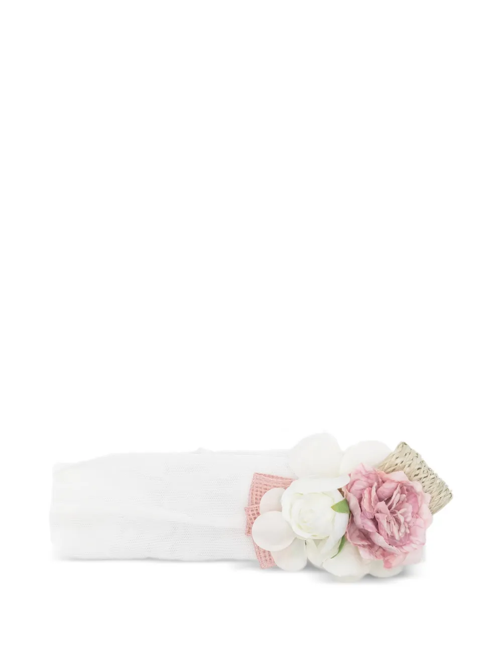 Colorichiari floral-detail head band - Bianco