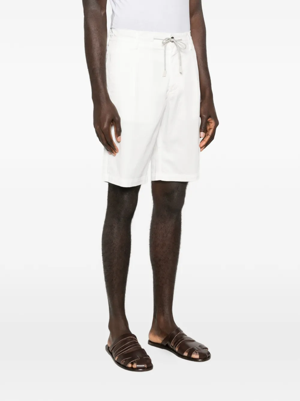  Eleventy Drawstring Bermuda Shorts - White 