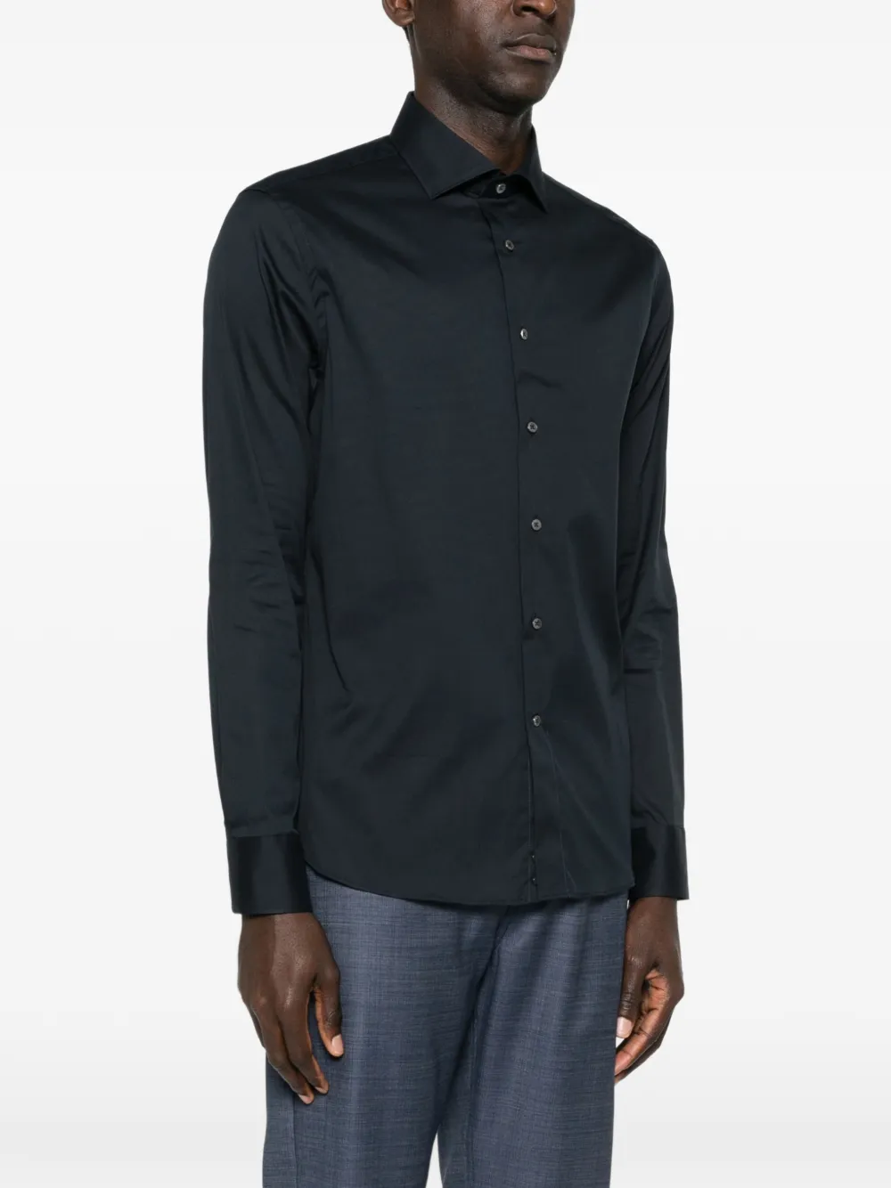 Canali Button-up overhemd Blauw