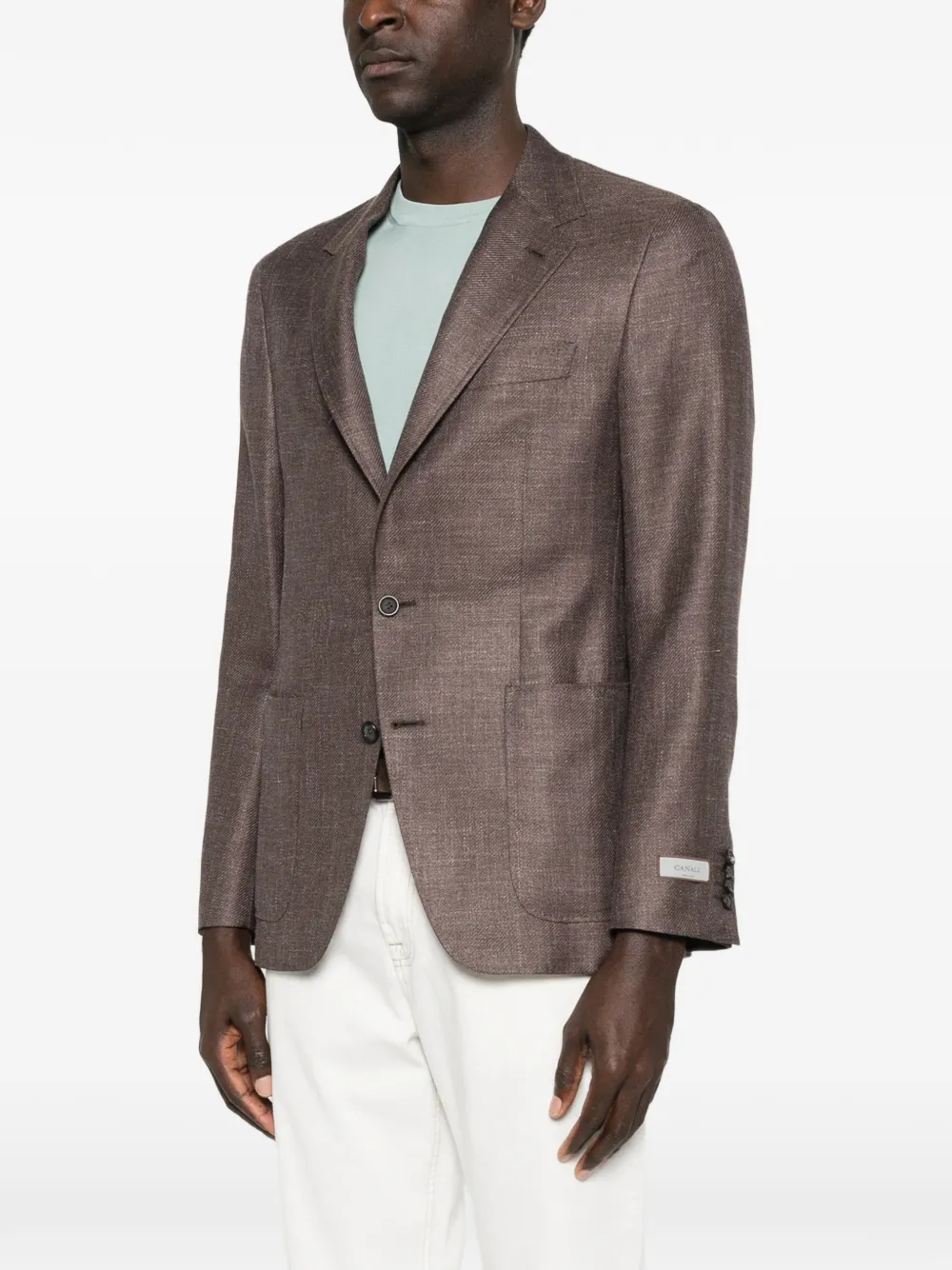  Canali Kei Notched-lapel Blazer - Brown 