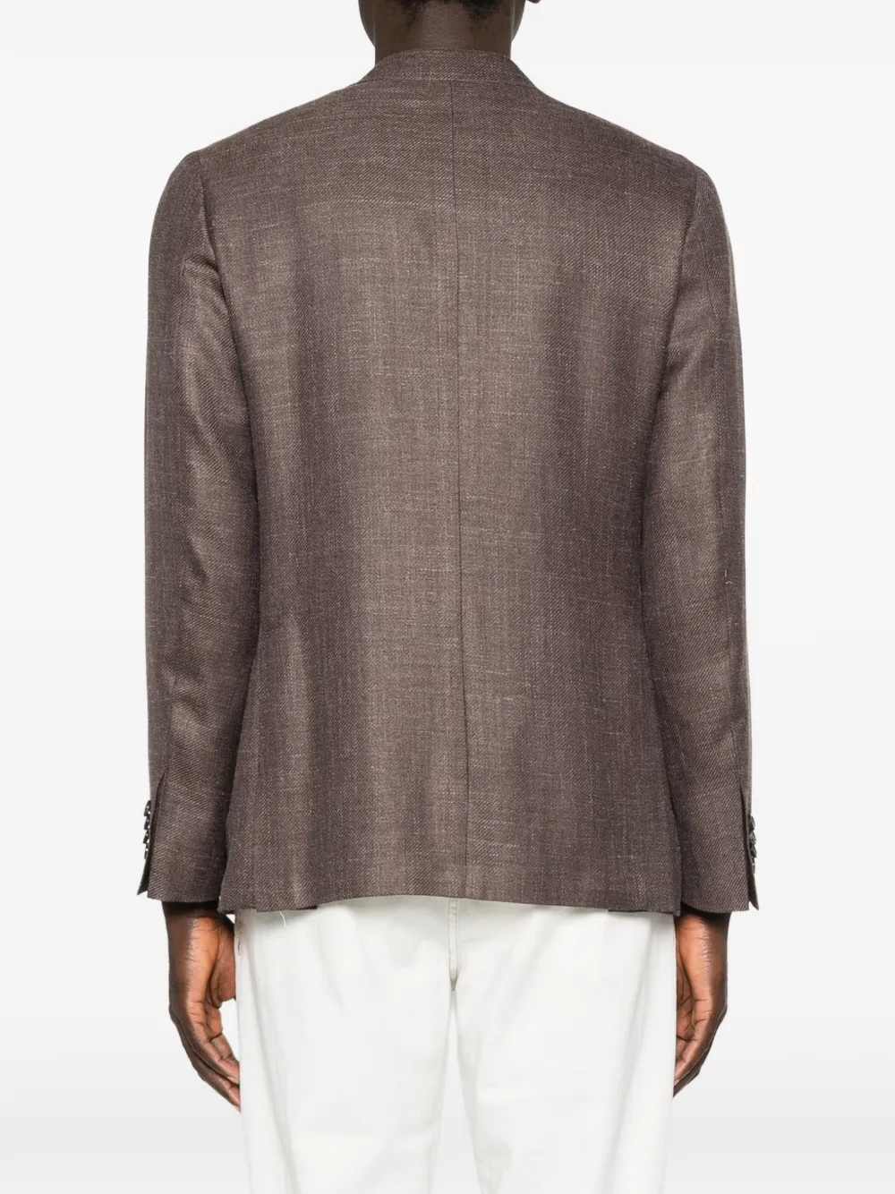 Canali Kei blazer met gekerfde revers Bruin