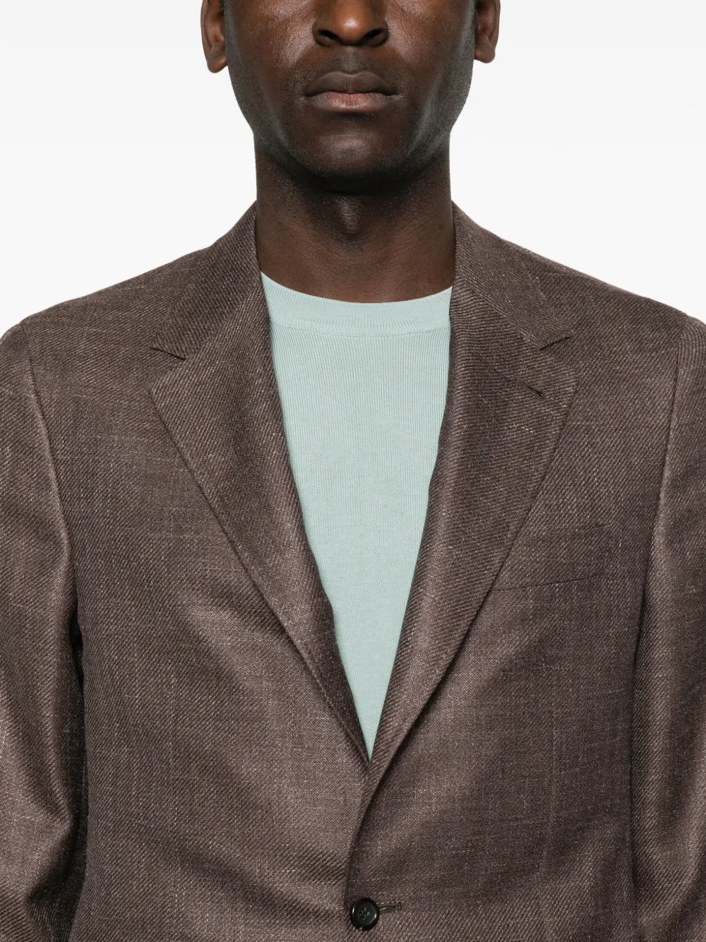 Canali Kei blazer met gekerfde revers Bruin