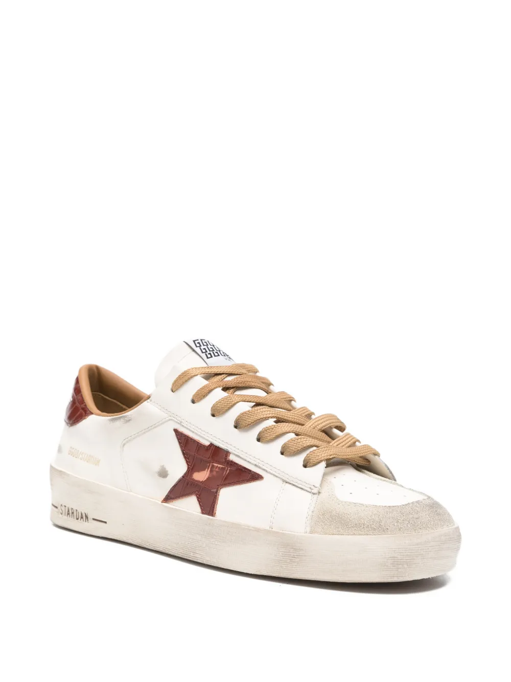 Golden Goose Stardan leather star-motif sneakers Wit