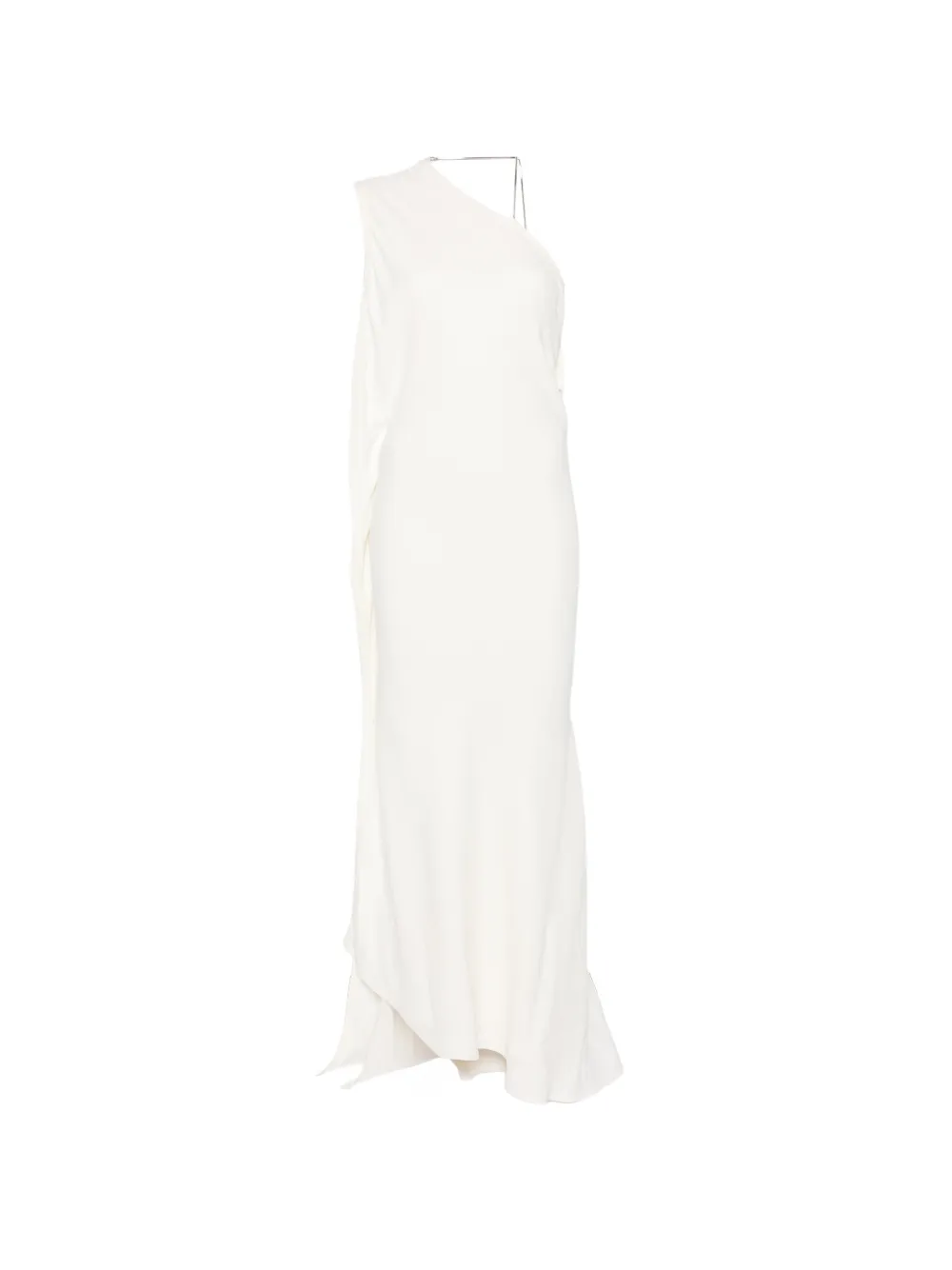 Victoria Beckham one-shoulder chain-detail dress - Bianco