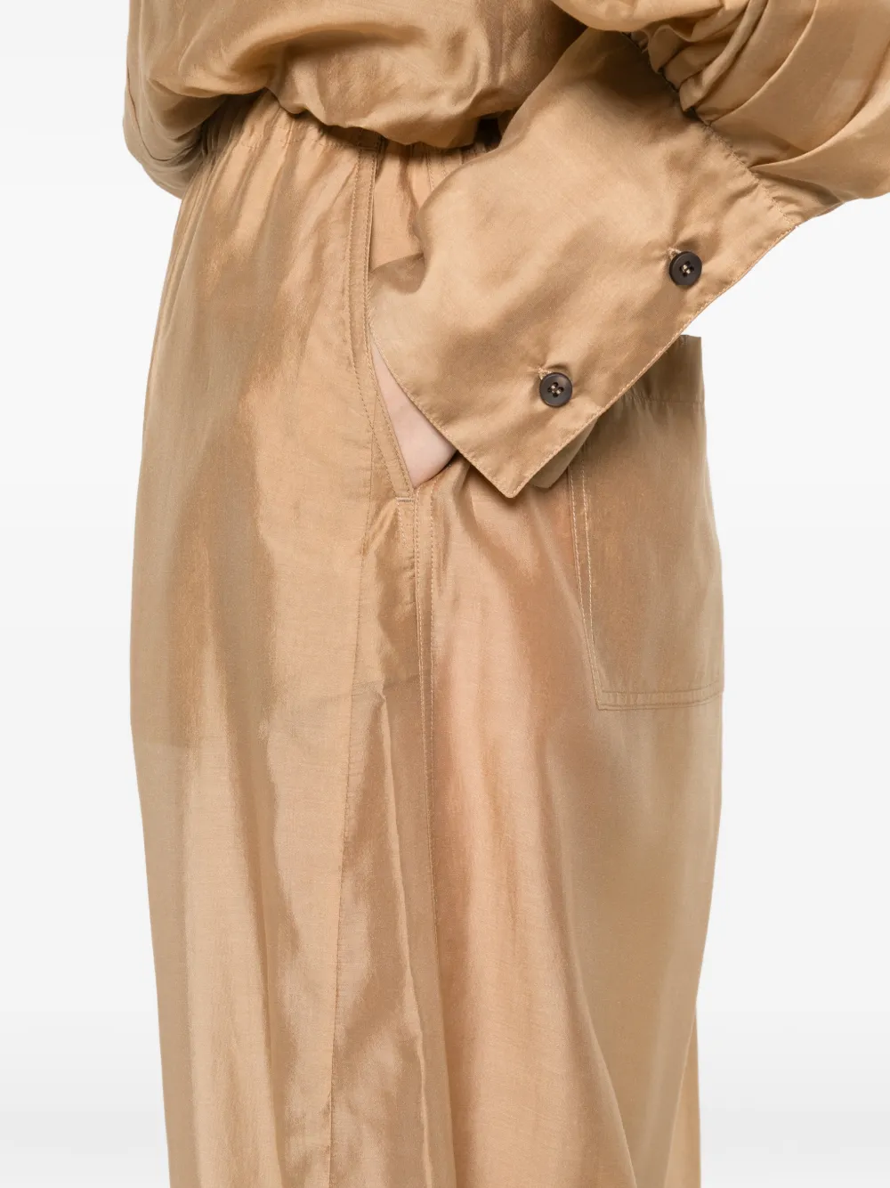 THELATEST Elastische broek Beige